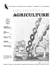California Agriculture, Vol. 29, No.1