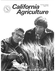 California Agriculture, Vol. 30, No.8