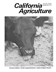 California Agriculture, Vol. 30, No.9
