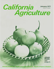 California Agriculture, Vol. 31, No.1