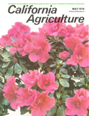 California Agriculture, Vol. 32, No.5