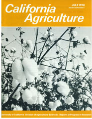 California Agriculture, Vol. 32, No.7