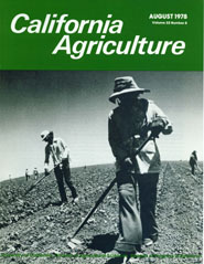 California Agriculture, Vol. 32, No.8