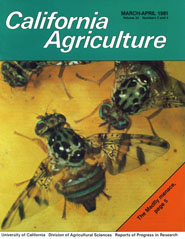 California Agriculture, Vol. 35, No.3