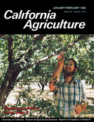 California Agriculture, Vol. 36, No.1