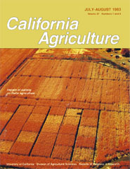 California Agriculture, Vol. 37, No.7