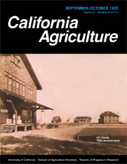 California Agriculture, Vol. 37, No.9