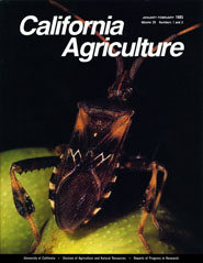 California Agriculture, Vol. 39, No.1