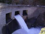 Pulsed flow release from Camino Dam, Silver Creek, CA, on Sept. 15, 2004. Photo by Lisa Thompson.