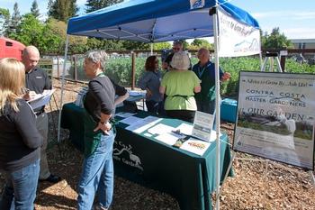 Photo by UC Master Gardener. AAMG volunteers ready themselves for a day at a local farmers market.