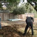 Preparing & mounding soil for natives & drought-tolerant plants.