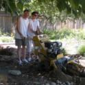 Trenching in preparation for the irrigation system.