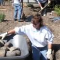 9/2008: Building more pathways and a dry streambed.