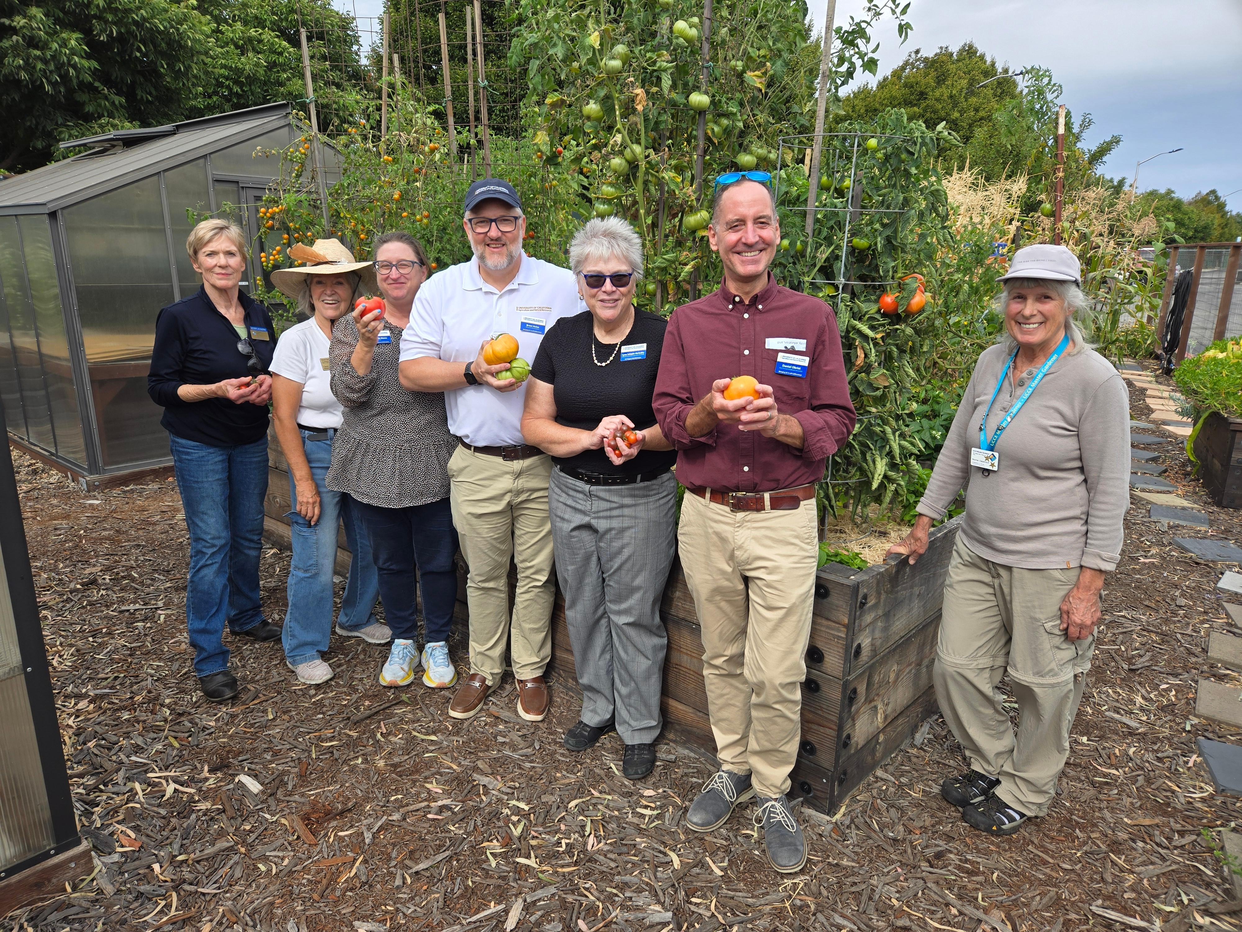 Pictured above: at the MG Gardening Education Center (GEC) are from left to right: MG's Maggie Mah & Carol O'Donnell, Elizabeth Moon, Brent Hales, Lyn