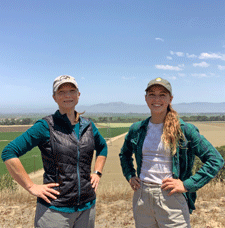 Jennifer Duggan (L) and Rebecca Roberts (R) in the Salinas Valley.