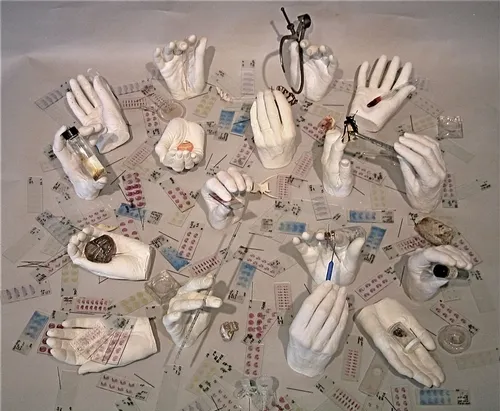 ANALYZE THIS--The piece at the Pence Gallery, Davis, is by Ann Savageau, associate professor of design at UC Davis. She explains: “This is Art analyzing Science analyzing Nature. It makes visible the analytical methodology at the heart of the scientific endeavor. We take our measuring, probing, dissecting, and classifying for granted, as "the way things are". We forget that these are recent cultural constructs." (Photo Courtesy of Diane Ullman)