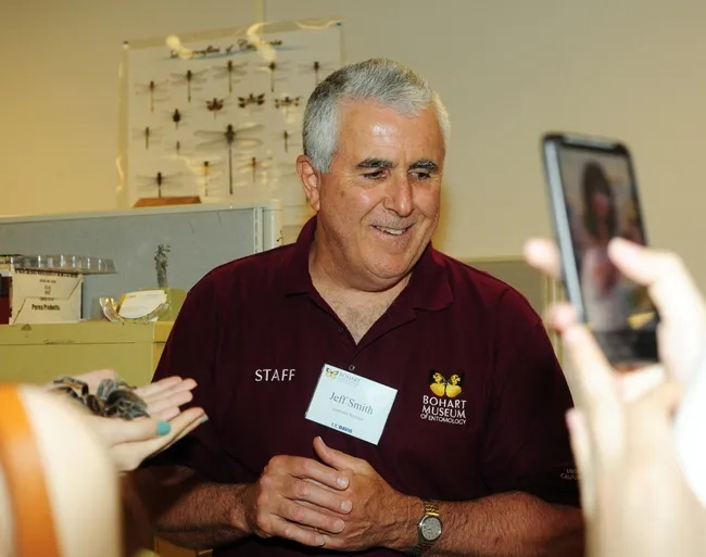 Entomologist/Bohart associate Jeff Smith will be there to answer questions. (Photo by Kathy Keatley Garvey)