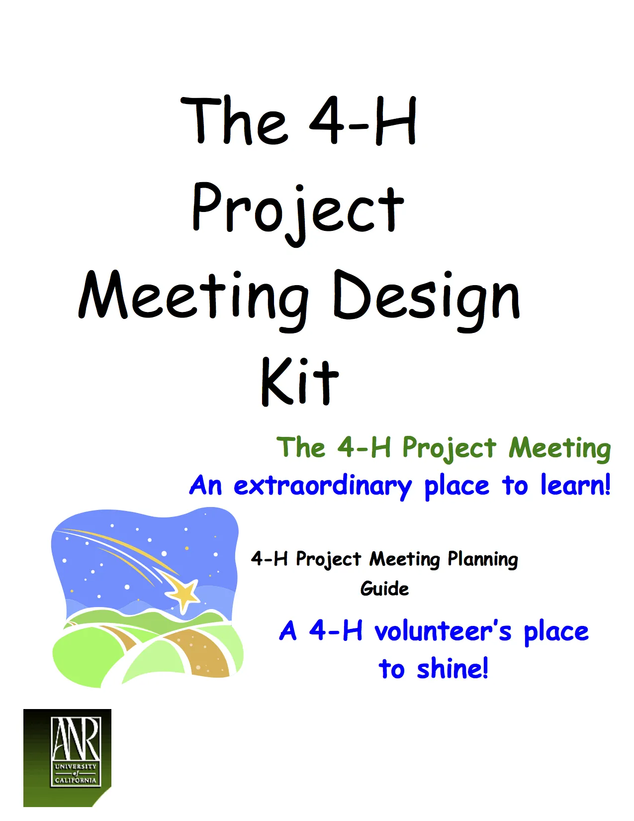 4-H Project Meeting Design Kit