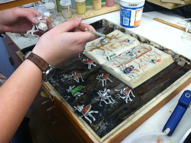 Close-up shot of Whitney Krupp's art-to-be for the Organism show. (Photo courtesy of Anna Davidson)