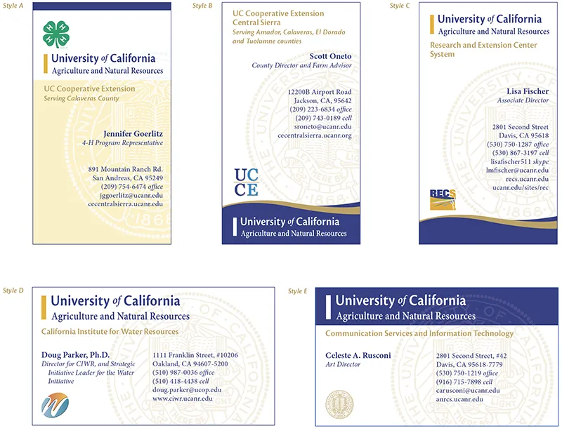 UCANR BC_Final 5 Styles