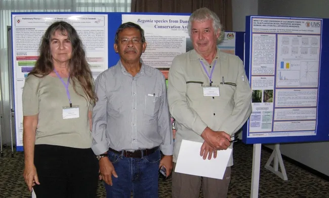 At Sibu: Penny Gullan, emeritus professor, UC Davis; Abu Hassan Ahmad of Universiti Sains Malaysia, Penang; and Peter Cranston, emeritus professor, UC Davis. Cranston and Gullan now live in Canberra, Australia.