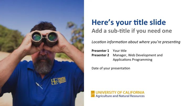 New brand title slide