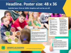 4-H poster 88x36 Healthy display