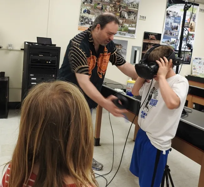 Sebastian Ehrlich enjoying the session. (Photo by Kathy Keatley Garvey)