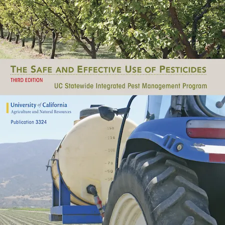 Third edition cover of the manual The Safe and Effective Use of Pesticides showing pesticide application equipment.