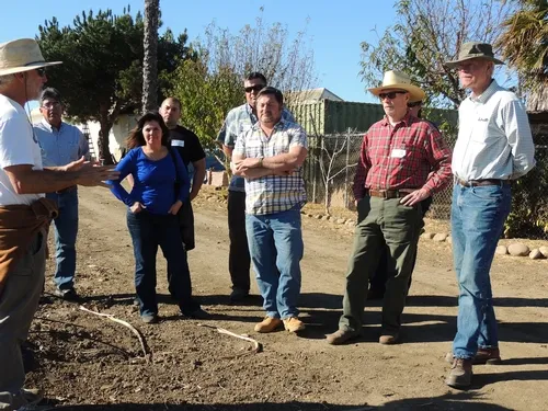 Tour group at McGrath Family Farm, Ventura Co.
