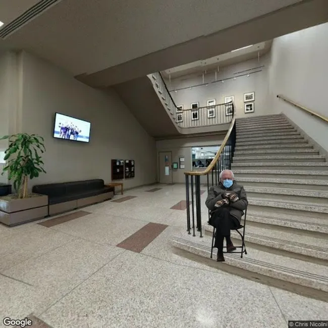 Bernie Sanders at Mrak Hall, UC Davis campus.