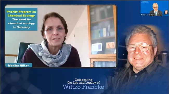 Professor Monika Hilker of the Free University of Berlin shares her memories of Wittko Francke. (Screenshot)