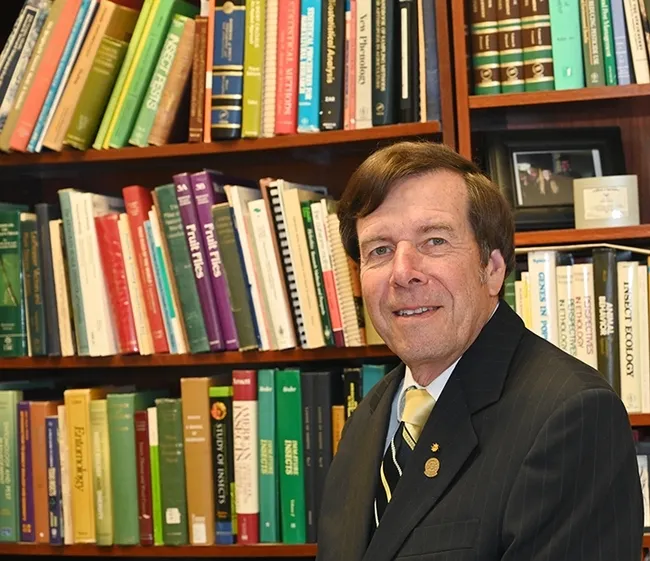 UC Davis distinguished professor Frank Zalom will receive ESA's highest honor, Honorary Member, on Tuesday, Nov. 2. (Photo by Kathy Keatley Garvey)