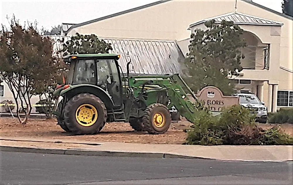 Dozing the First Garden in 2020.