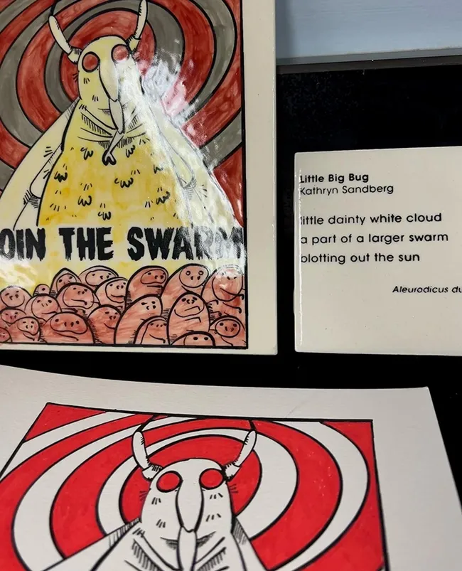 UC Davis student Kathryn Sandberg created "Little Big Bug." (Photo by Jenella Loye)