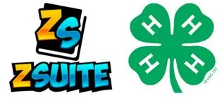 Zsuite logo and green 4-H clover