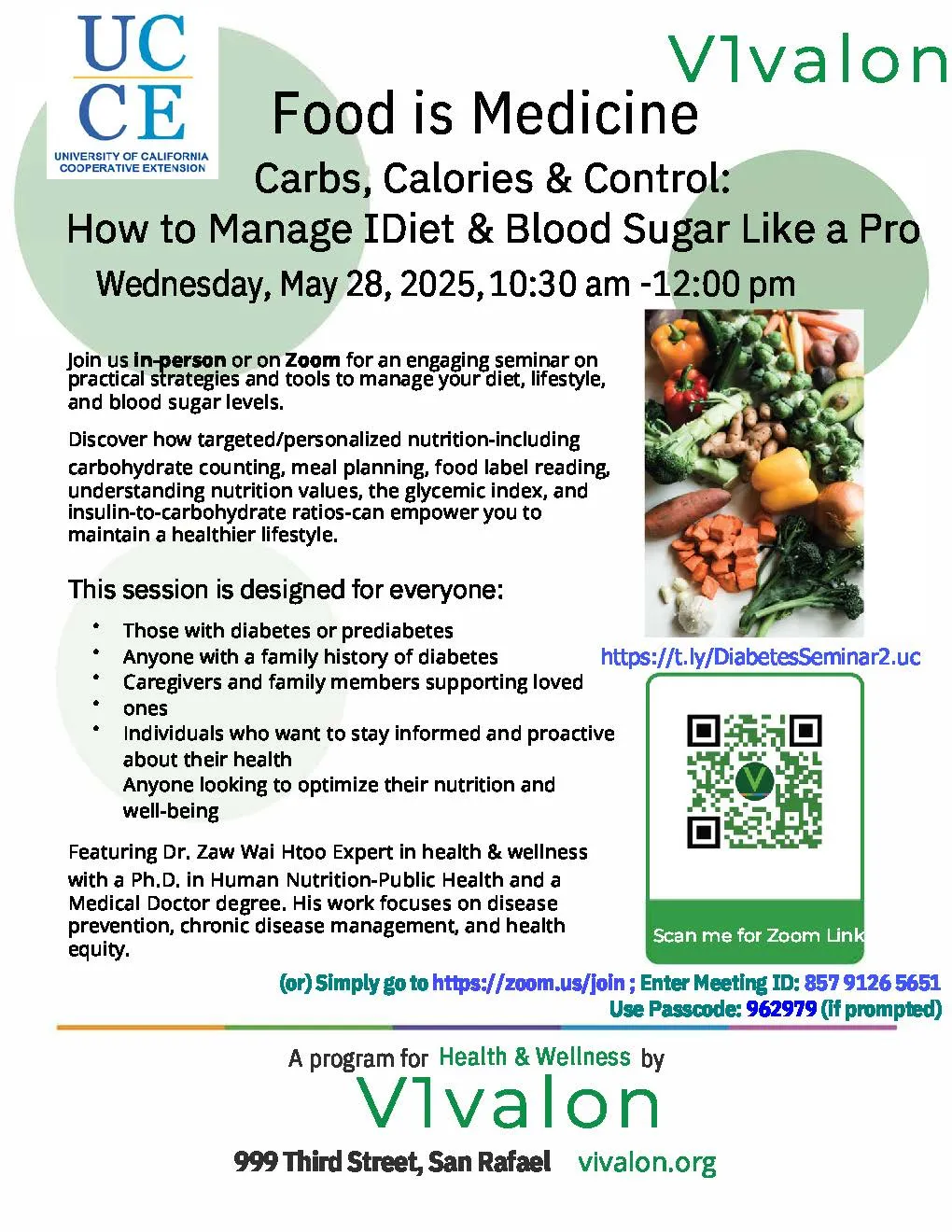 Food is Medicine - Carbs, Calorie, Control Dr Htoo @ Vivalon photo number 2