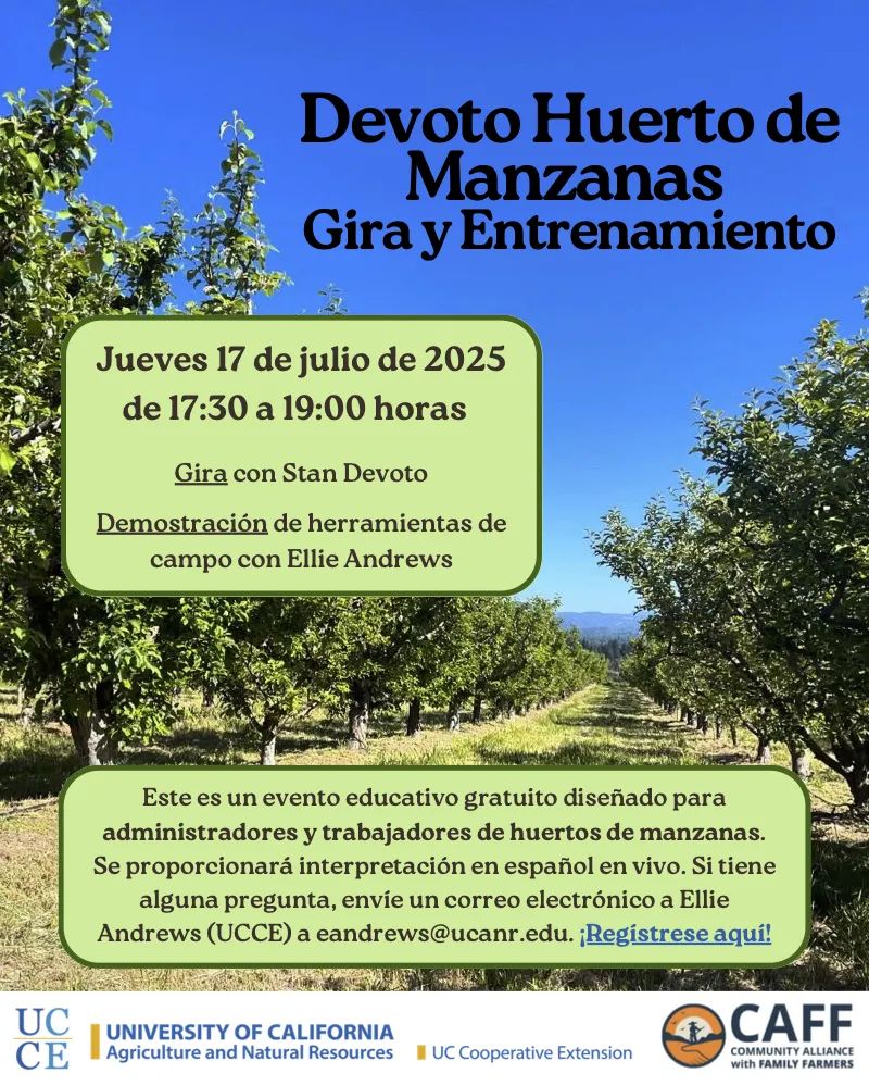 Orchard event Spanish version