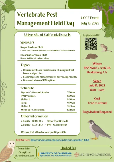 Agenda - Vertebrate Pest Field Day