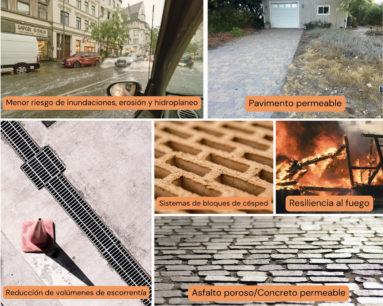 Los diseños y beneficios de los materiales permeables