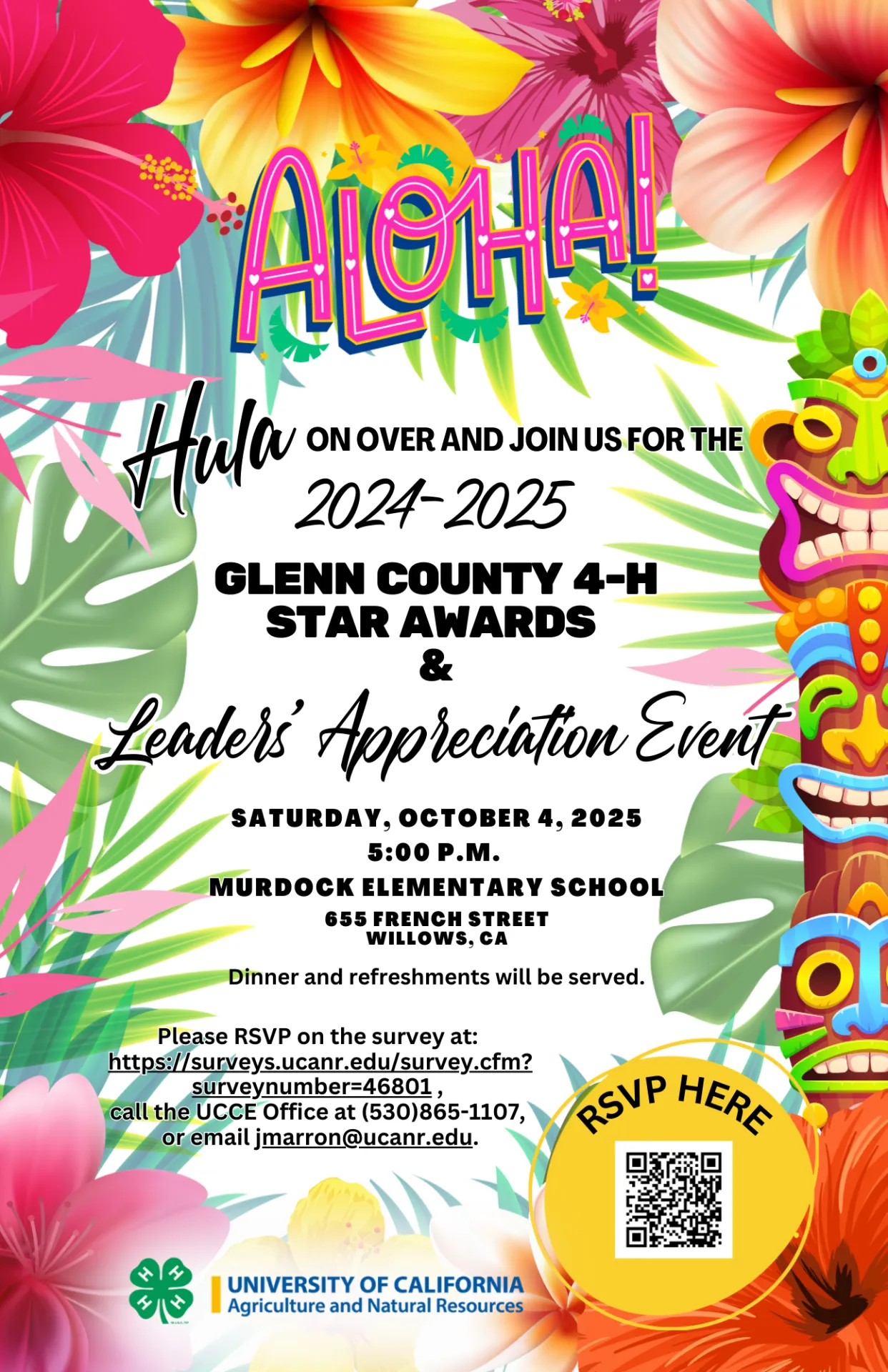 Glenn County 4-H Star Awards & Leaders' Appreciation Event Invitation 2025