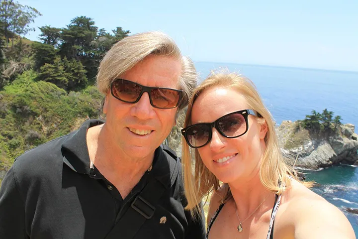 Chemical ecologist Jeffrey Aldrich and his daughter, Ellison.