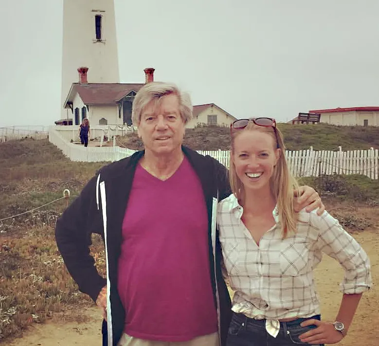Chemical ecologist Jeffrey Aldrich and his daughter, Ellison Aldrich. She is a large-animal veternarian in Columbus, N.C.