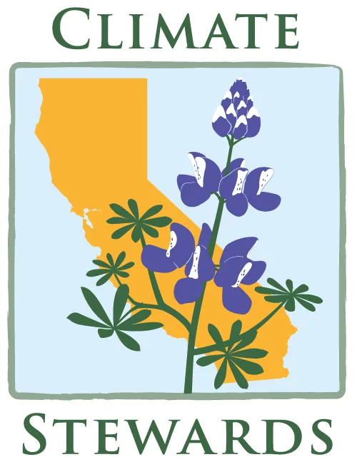 Climate Stewards Logo with California and Lupine