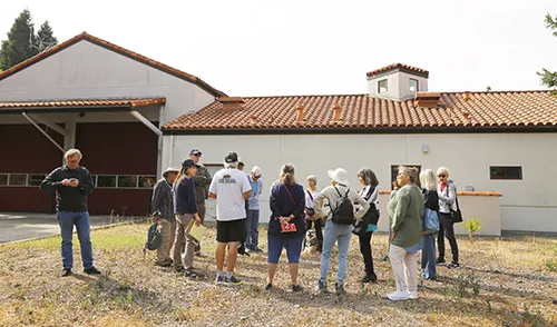 MOFD Planned Firescaping Demo Garden, driveway entrance