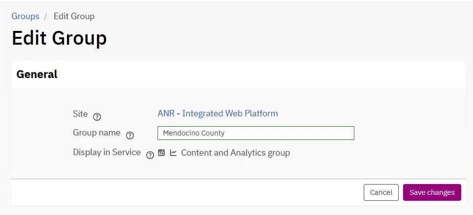 Siteimprove Mendocino Add Group