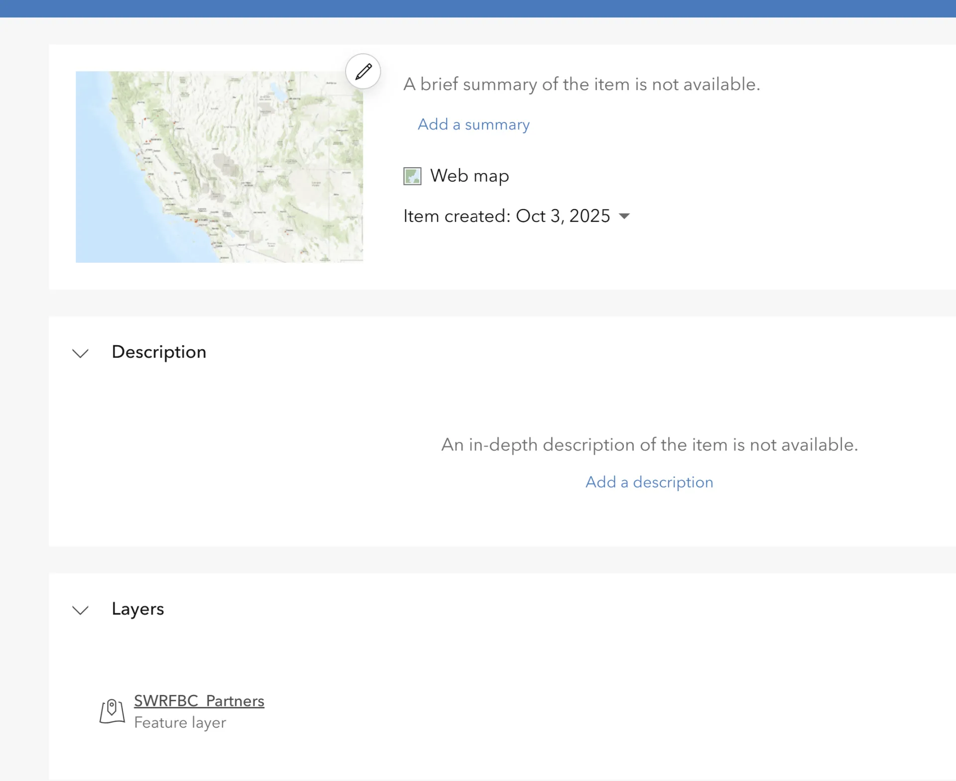 View Item Details of Your Hosted Feature Layer