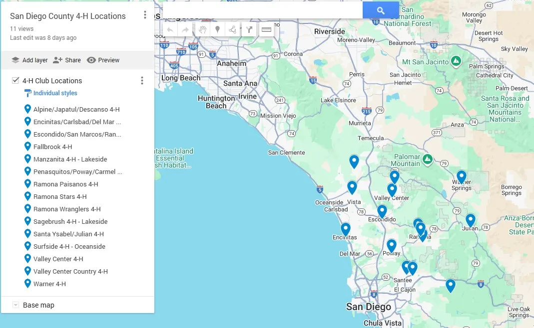 San Diego County CLUBS