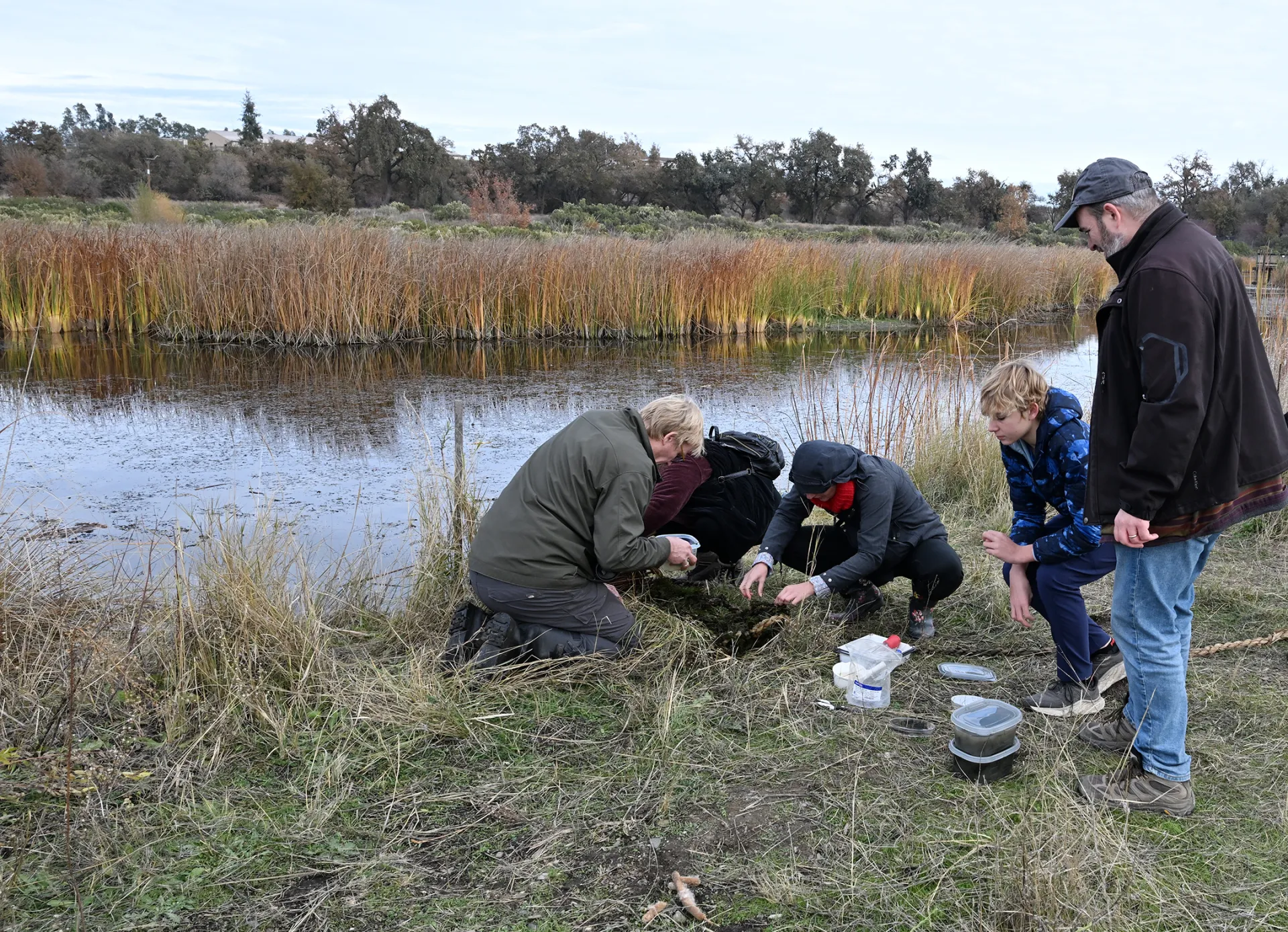 UC Davis medical entomologist Geoffey Attardo (standing) will conduct the Nov. 15th workshop at Cache Creek. (Photo by Kathy Keatley Garvey)