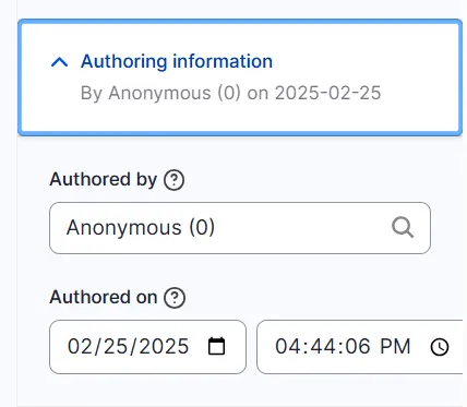 Authoring Information